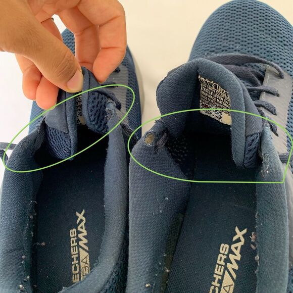 Skechers Shoes Go Walk Max Effort Men 10 Navy Lace-up Mesh Athletic Sneakers - Picture 8 of 11